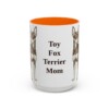 15oz-toy-fox-terrier-mug-mom-orange 15oz Toy Fox Terrier Dog Mom Mug, Orange, front view