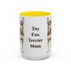 15oz-toy-fox-terrier-mug-mom-yellow 15oz Toy Fox Terrier Dog Mom Mug, Yellow, front view