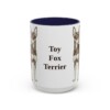 15oz Toy Fox Terrier Mug, Navy, front view
