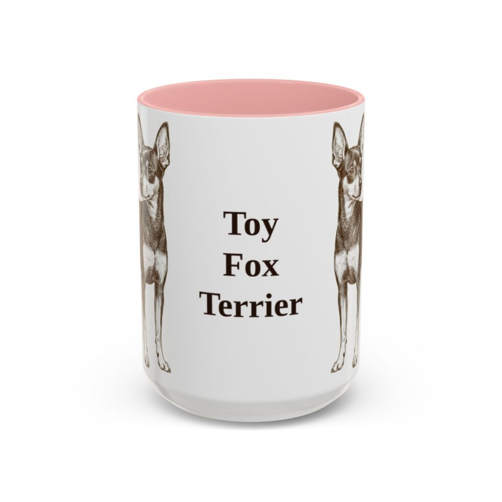 15oz Toy Fox Terrier Mug, Pink, front view