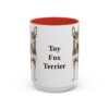 15oz Toy Fox Terrier Mug, Red, front view
