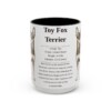 15oz Toy Fox Terrier Mug, Black, front view
