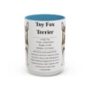 15oz Toy Fox Terrier Mug, Light Blue, front view