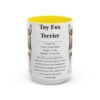 15oz Toy Fox Terrier Mug, Yellow, front view