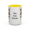 15oz Toy Fox Terrier Mug, Yellow, front view