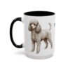 15oz Toy Poodle Mug, Black, left side view