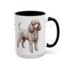 15oz Toy Poodle Dog Dad Mug, Black, right side view