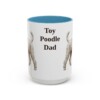 15oz Toy Poodle Dog Dad Mug, Light Blue, front view