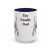 15oz Toy Poodle Dog Dad Mug, Navy, front view