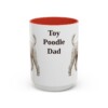 15oz Toy Poodle Dog Dad Mug, Red, front view