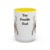 15oz Toy Poodle Dog Dad Mug, Yellow, front view