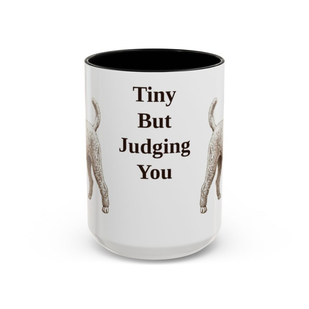 15oz-toy-poodle-mug-humor-black-front 15oz Funny Toy Poodle Mug, Black, front view