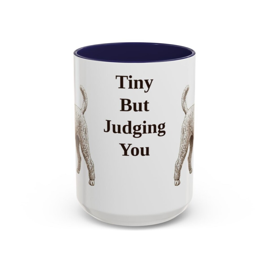 15oz-toy-poodle-mug-humor-navy 15oz Funny Toy Poodle Mug, Navy, front view