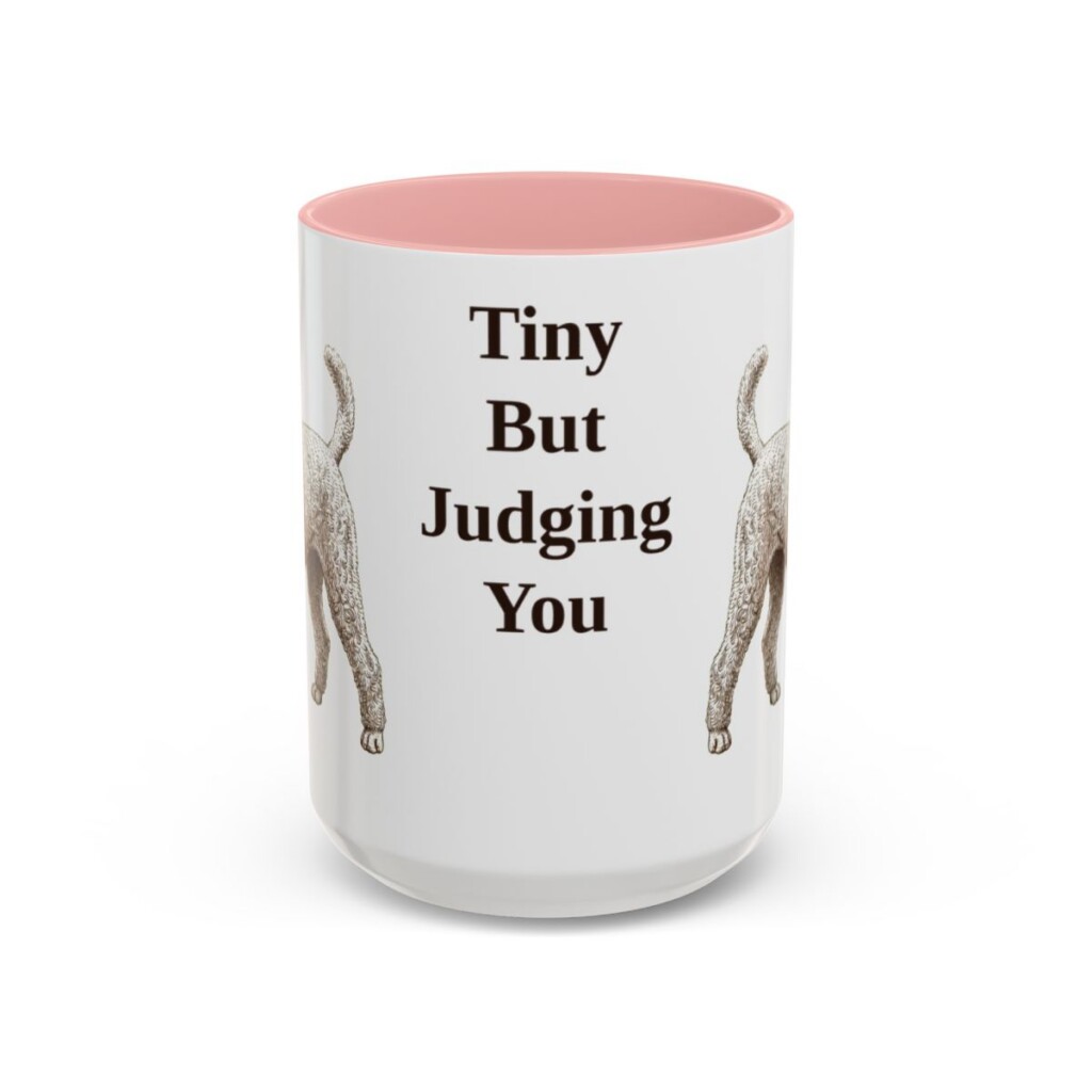 15oz-toy-poodle-mug-humor-pink 15oz Funny Toy Poodle Mug, Pink, front view