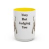 15oz-toy-poodle-mug-humor-yellow 15oz Funny Toy Poodle Mug, Yellow, front view