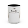 15oz Toy Poodle Latin Mug, Black, front view