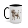 15oz Toy Poodle Latin Mug, Black, left side view