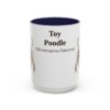15oz Toy Poodle Latin Mug, Navy, front view