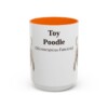 15oz Toy Poodle Latin Mug, Orange, front view