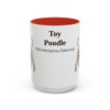 15oz Toy Poodle Latin Mug, Red, front view