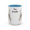 15oz Toy Poodle Mug, Light Blue, front view