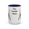 15oz Toy Poodle Dog Mom Mug, Navy, front view