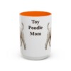 15oz Toy Poodle Dog Mom Mug, Orange, front view