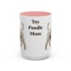 15oz Toy Poodle Dog Mom Mug, Pink, front view
