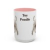 15oz Toy Poodle Mug, Pink, front view