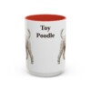 15oz Toy Poodle Mug, Red, front view