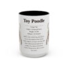 15oz Toy Poodle Mug, Black, front view