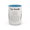 15oz Toy Poodle Mug, Light Blue, front view