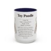 15oz Toy Poodle Mug, Navy, front view