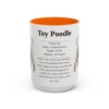 15oz Toy Poodle Mug, Orange, front view