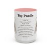 15oz Toy Poodle Mug, Pink, front view