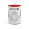 15oz Toy Poodle Mug, Red, front view