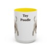 15oz Toy Poodle Mug, Yellow, front view