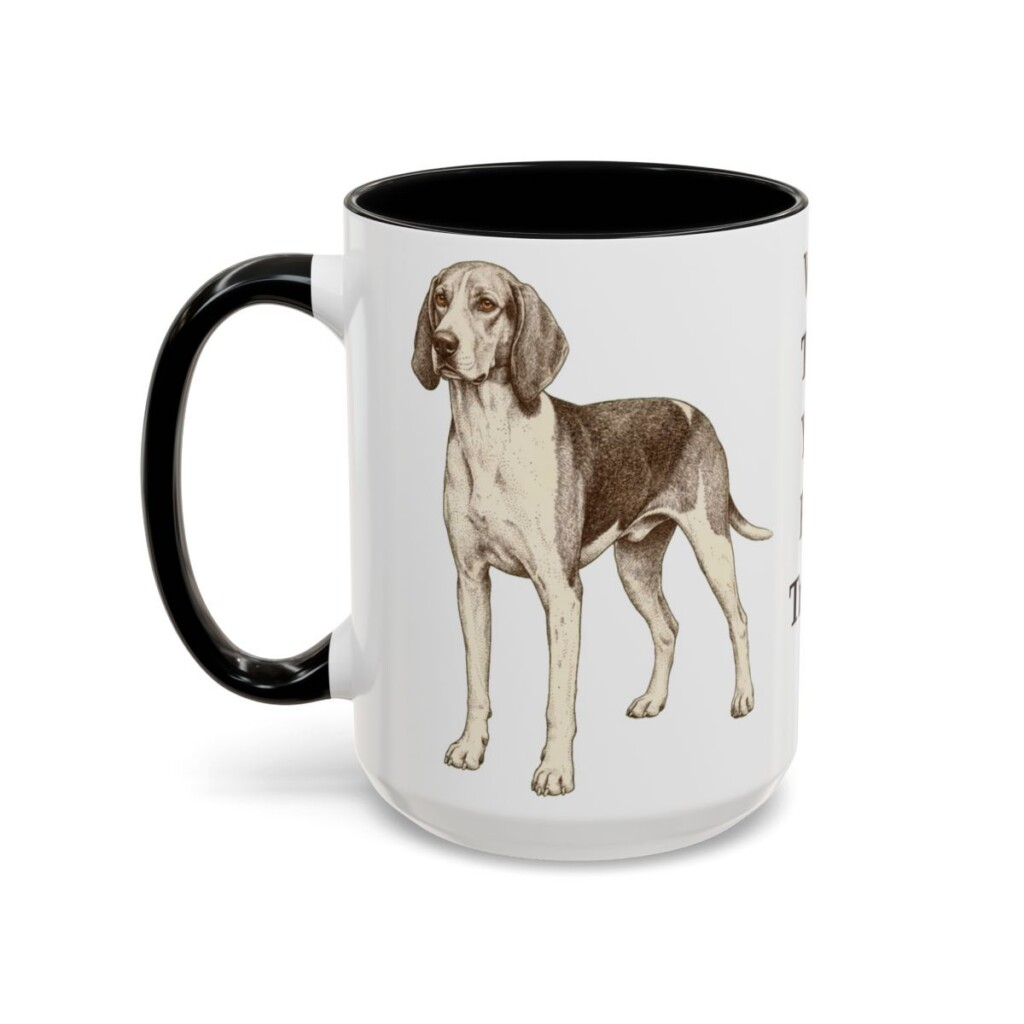 15oz-treeing-walker-coonhound-mug-humor-black-left 15oz Funny Treeing Walker Coonhound Mug, Black, left side view