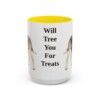 15oz-treeing-walker-coonhound-mug-humor-yellow 15oz Funny Treeing Walker Coonhound Mug, Yellow, front view