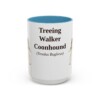 15oz Treeing Walker Coonhound Latin Mug, Light Blue, front view
