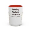 15oz Treeing Walker Coonhound Latin Mug, Red, front view