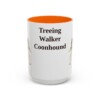 15oz Treeing Walker Coonhound Mug, Orange, front view