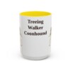 15oz Treeing Walker Coonhound Mug, Yellow, front view