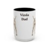 15oz Vizsla Dog Dad Mug, Black, front view