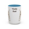15oz Vizsla Dog Dad Mug, Light Blue, front view