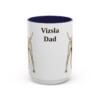 15oz Vizsla Dog Dad Mug, Navy, front view
