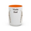 15oz Vizsla Dog Dad Mug, Orange, front view