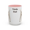 15oz Vizsla Dog Dad Mug, Pink, front view