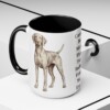 15oz Funny Vizsla Mug, Black, lifestyle photo