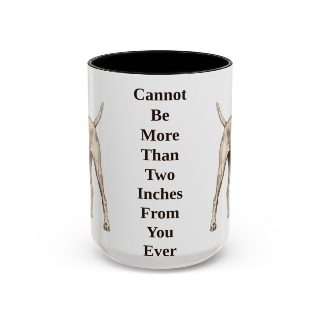 15oz Funny Vizsla Mug, Black, front view